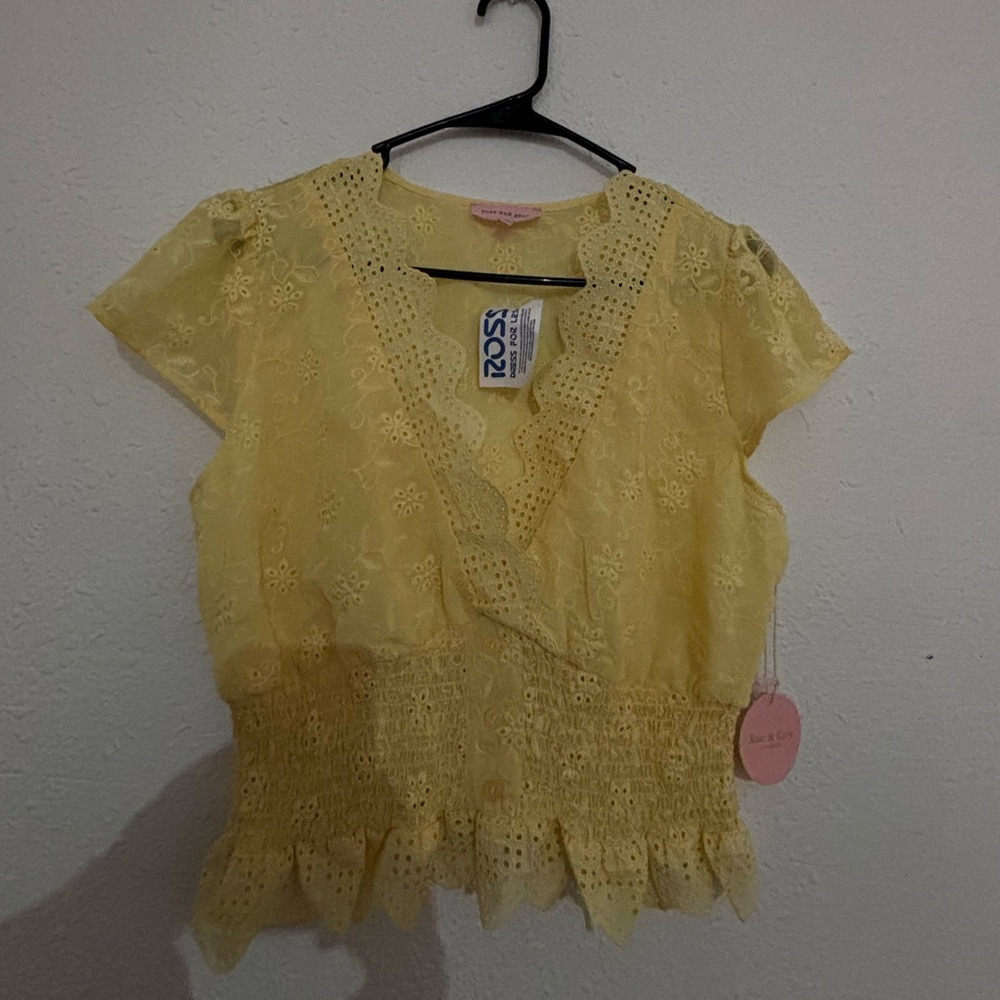 Yellow Lace Blouse
